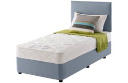 Layezee Calm Micro Quilt Single Blue Divan Bed